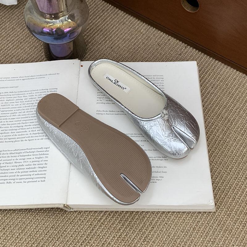 Fashion Female Shallow Footwear Ladies Flats Slides Slip On Shoes Casual Soft Fashion Strange Toe Women Flats Mules Shoes Pink