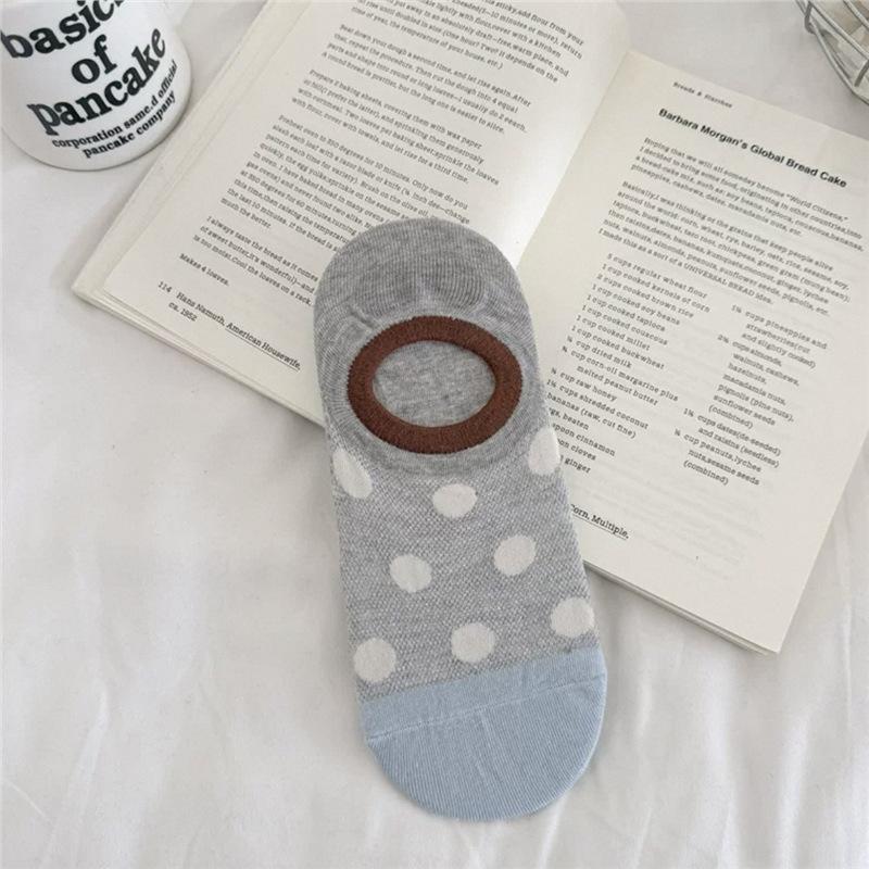 Spring and Summer Cartoon Animal Pattern Women's Boat Shoes Simple and Versatile Non-slip Invisible Socks Thin Cotton Breathable Short Socks
