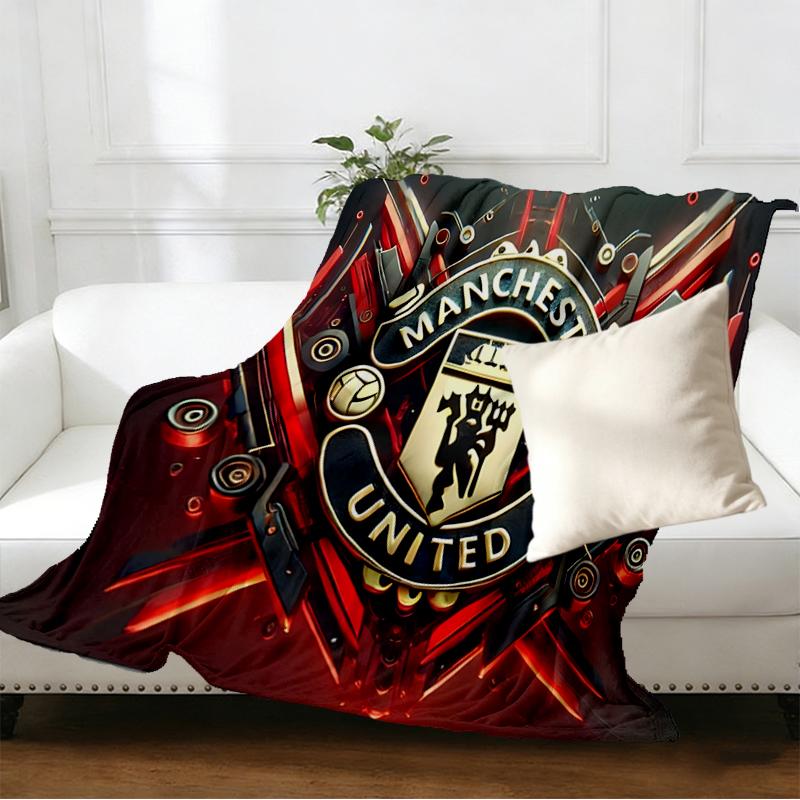 Manchester United F.C Print Blanket - Soft & Comfortable, for Bedroom, Travel, Sofa, Home Decoration - Birthday Christmas Gift for Friend