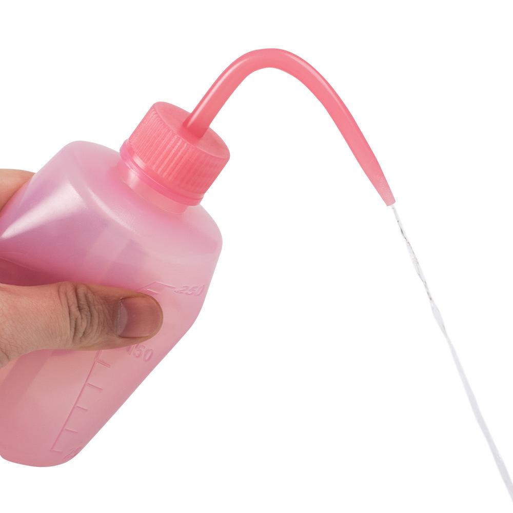 Botella pulverizadora de 3 colores con boquilla curva para higiene y limpieza, botella exprimible 250/500ML