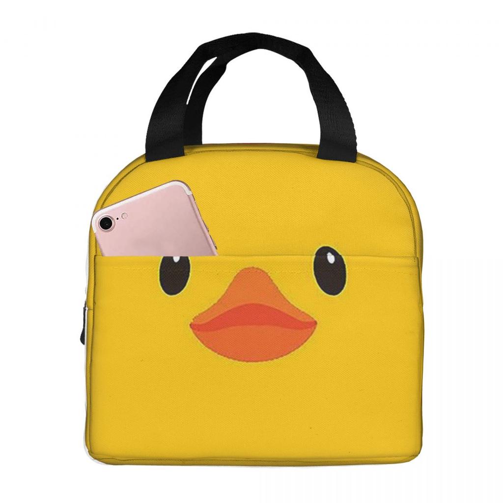 Yellow Rubber Duck Insulated Lunch Bag for Women Office Cooler Thermal Food Box Tote Portable Lunch Boxes Container