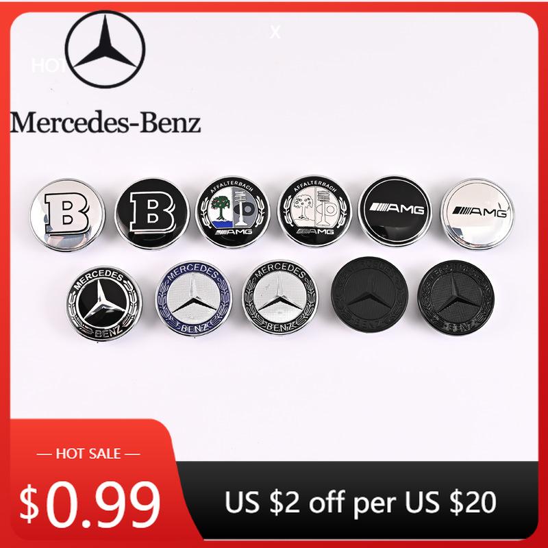 Hot Car Sticker 1pcs 57mm Car Front Hood Emblem Badge Bonnet Car Accessories For Mercedes Benz W204 W205 W212 W213 W221 W177 W24