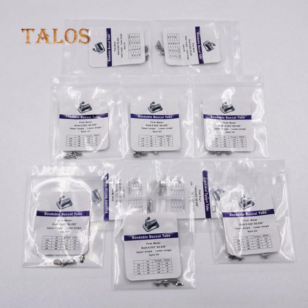 4Pcs/Pack Dental Orthodontic 1st Molar Bracket Buccal Tube Bondable Roth 022 Convenient