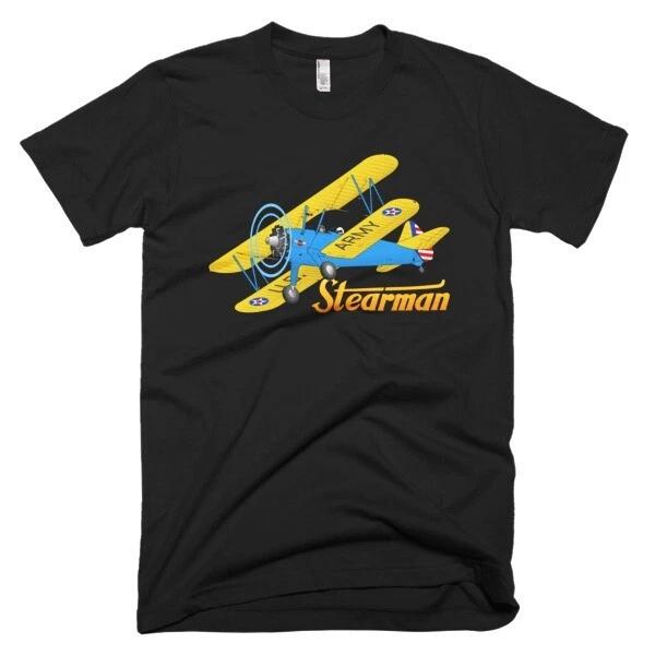 Футболка с самолетом Stearman FSX1 - Персонализированная с вашим номером N# 2XL