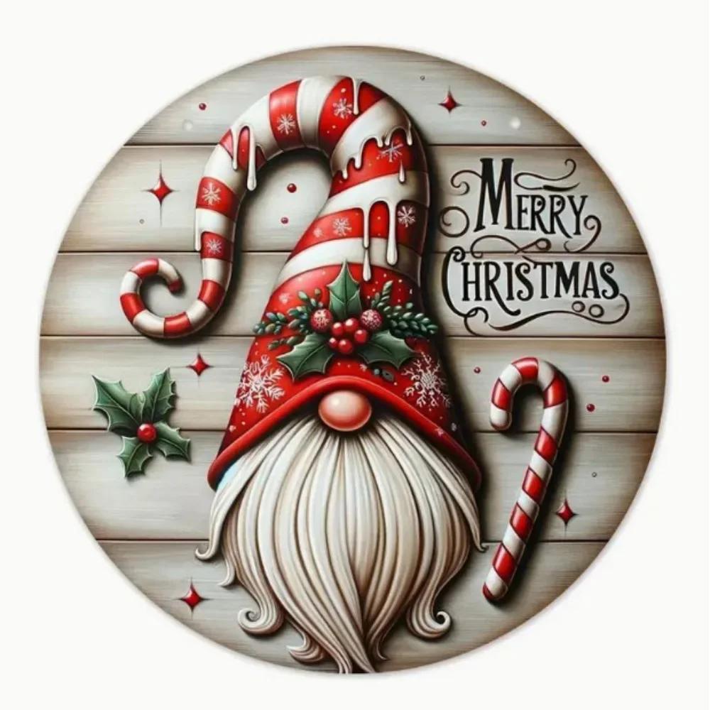 2025 Christmas Wooden Logo Cute Gingerbread Man Holiday Happy Art Decoration, Home Garden Courtyard Wooden Hanging Pendant