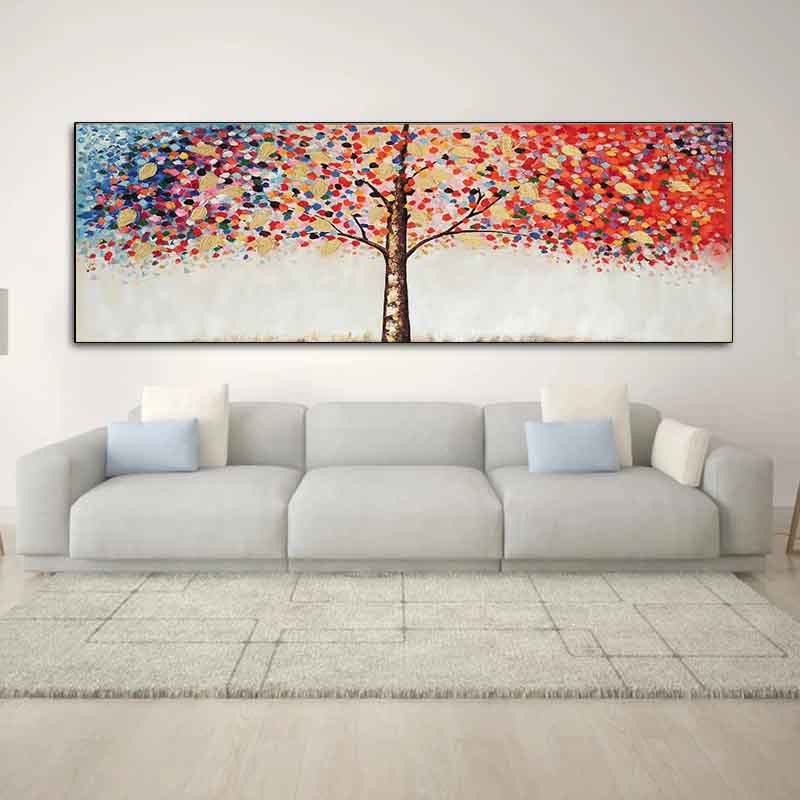 Abstract Tree of Life Oil Canvas Painting Landscape Posters and Prints Wall Art Pictures Cuadros Living Room Home Decor No Frame
