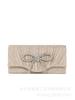 Crystal Bow Evening Clutch - Stylish, Versatile and Durable Ruffled Mini Clutch for Valentine's Day Parties and Formal Events