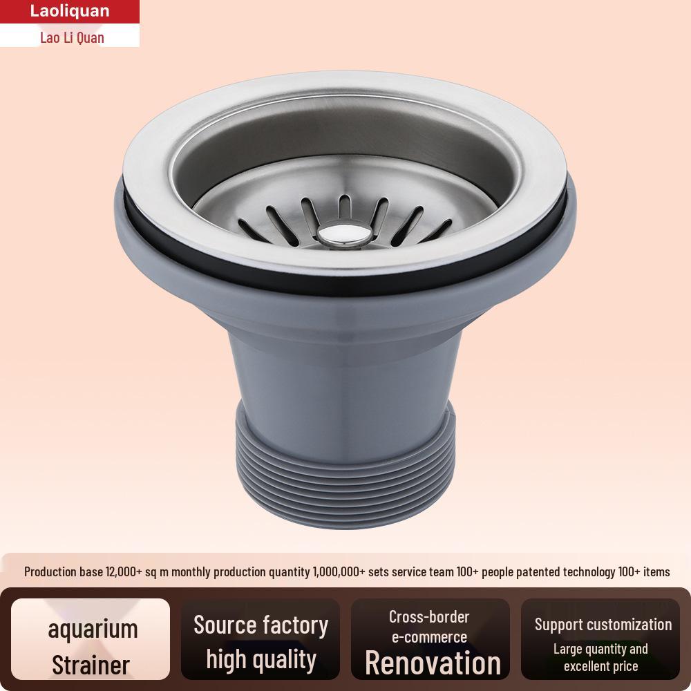 304 Stainless Steel Sink Drain Basket - Kitchen Dishwashing Accessory for Single/Double Bowl, Anti-odor.
