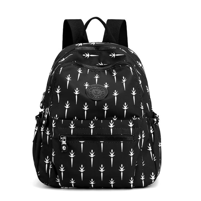 Men s Casual Floral Multi-functional Nylon Backpack