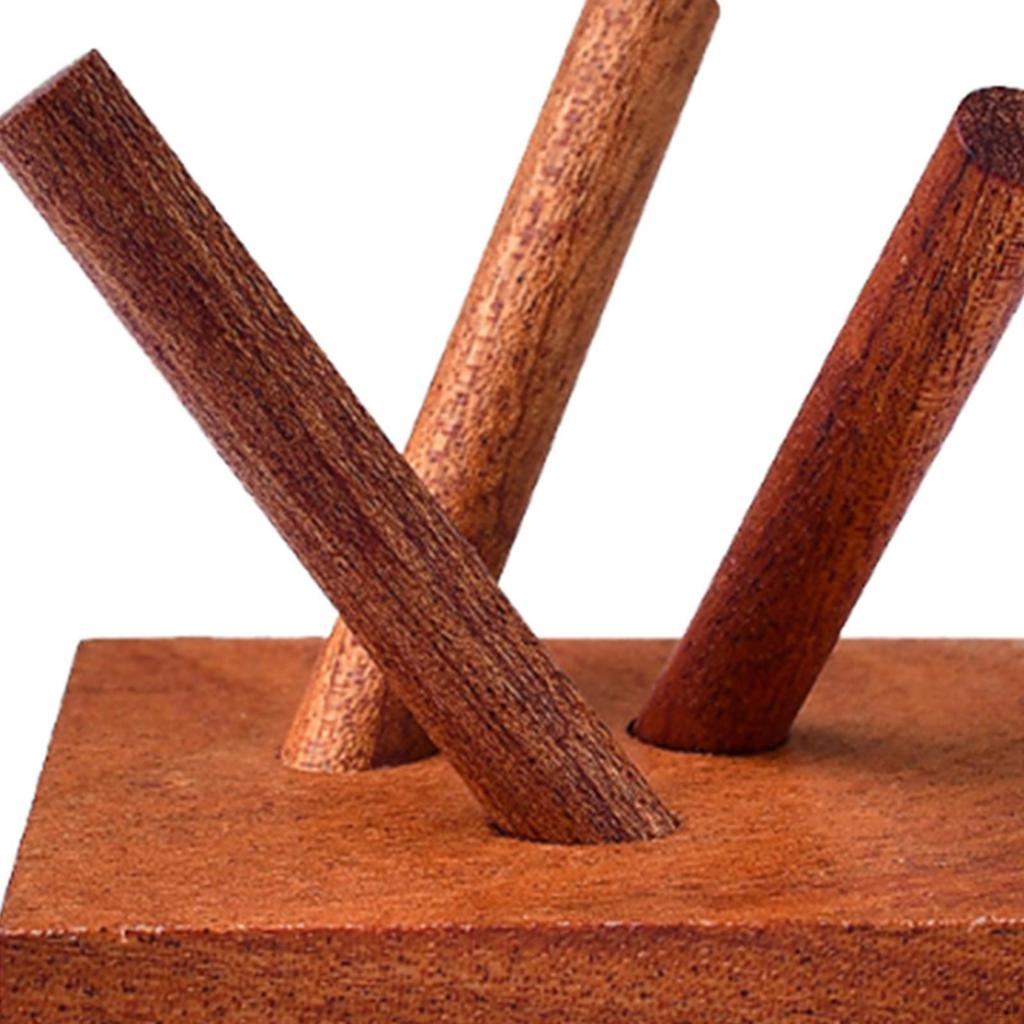 Display Stand with Wood Rock Holder, Tabletop Pedestal for Farmhouse Kitchen