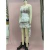 Women's Summer One-button Irregular Lace See-through Halter Dresses