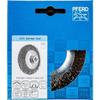 PFERD TOOLS Brosse conique sans zoom KBU Ø 115 x 10 mm M14 acier inoxydable Ø 0,35 pour meuleuse d'angle POS KBU 11510/