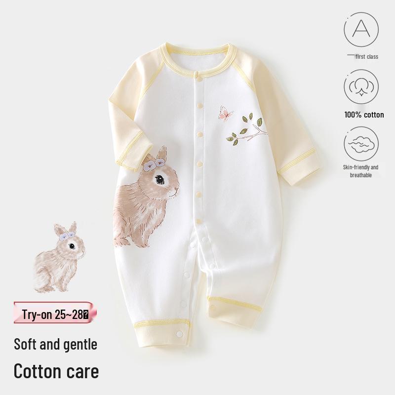Tagless Pure Cotton Baby Bodysuit Jumpsuit for Newborns - All Seasons