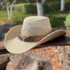 Adult Unisex Cowboy Hat for Travel Outdoor Summer Sun Hat Soft Breathable Mesh Cowgirl Hat Women Men Beach Cap Headwear