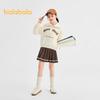 Balabala Girls' Long-Sleeve Top & Pleated Skirt Set