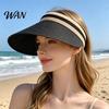 Cappello da Sole in Paglia Estivo Pieghevole, Intrecciato Traspirante Portatile Protezione UV per Spiaggia Viaggio Escursionismo Copricapo