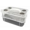 Mealworm Breeding Box Sieve Design TwoLayer Kit Odor Control Breadworm Feeder for Desktop,