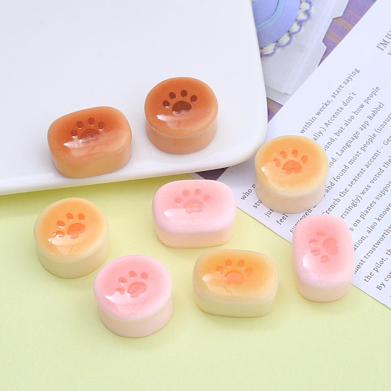 Cat Paw and Jelly Pudding Resin Accessories: Cartoon DIY Cream Glue, Hair Clips, Croc Charms, and Ornaments