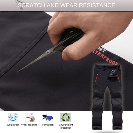 Outdoor Pants Windproof Waterproof Warm Plush Winter Trousers for Hiking
