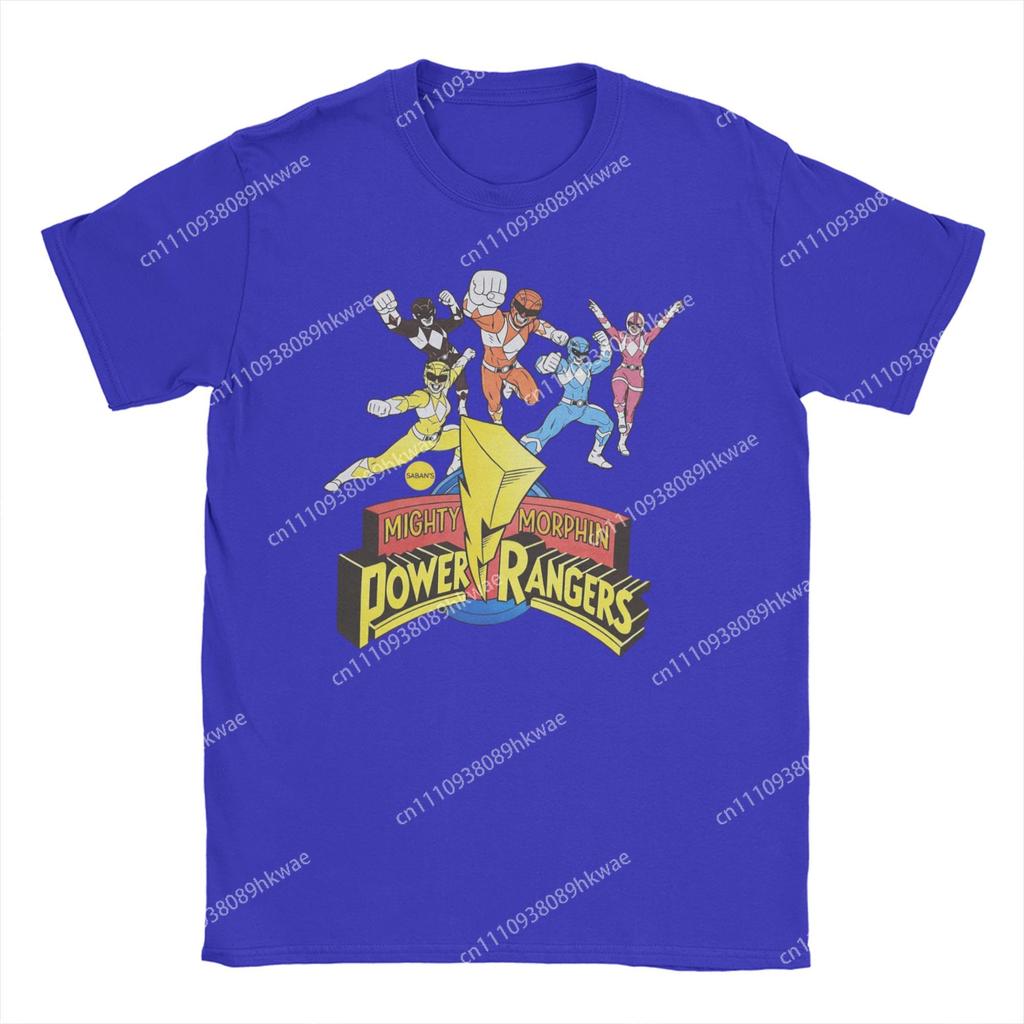 Power Rangers for Unisex Unisex T Shirts Vintage Tee Shirt Short Sleeve O Neck TShirt 100 Cotton Plus Size Tops