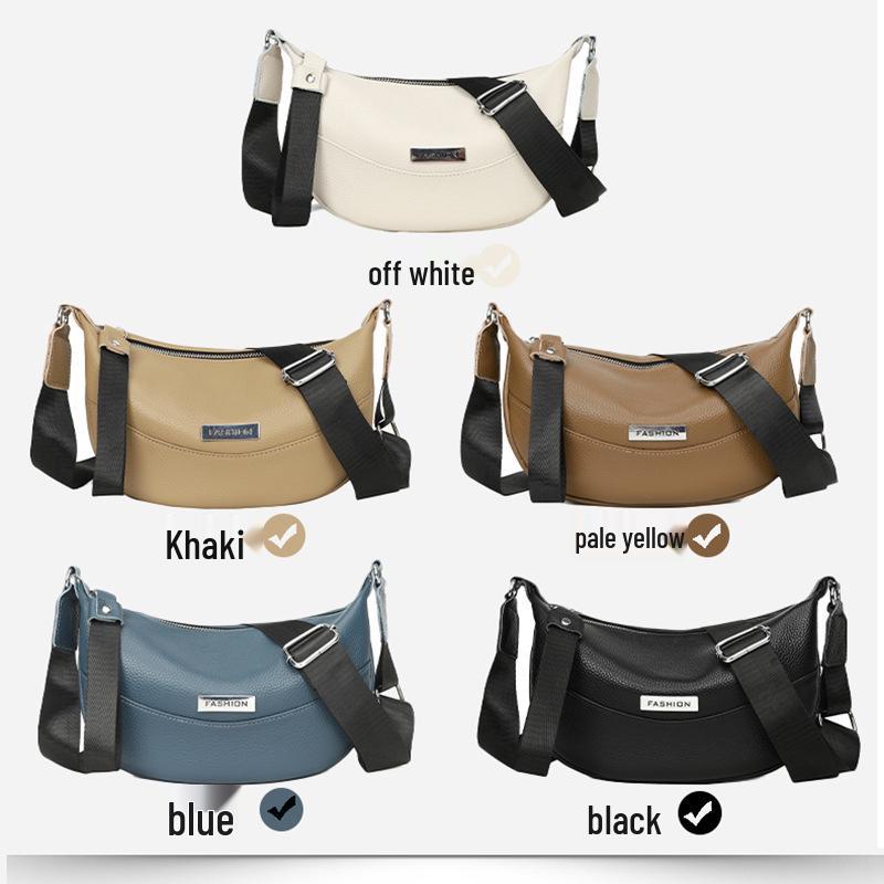 2025 Autumn/Winter Women's Top Layer Cowhide Shoulder Crossbody Bag