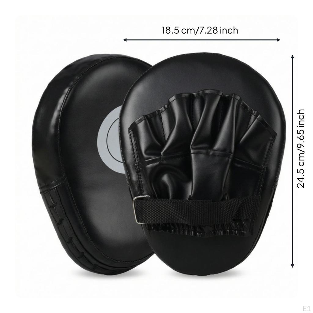 Curved Focus Mitts Padded Hand Target with Wrist Strap Thick Foam for Kickboxers