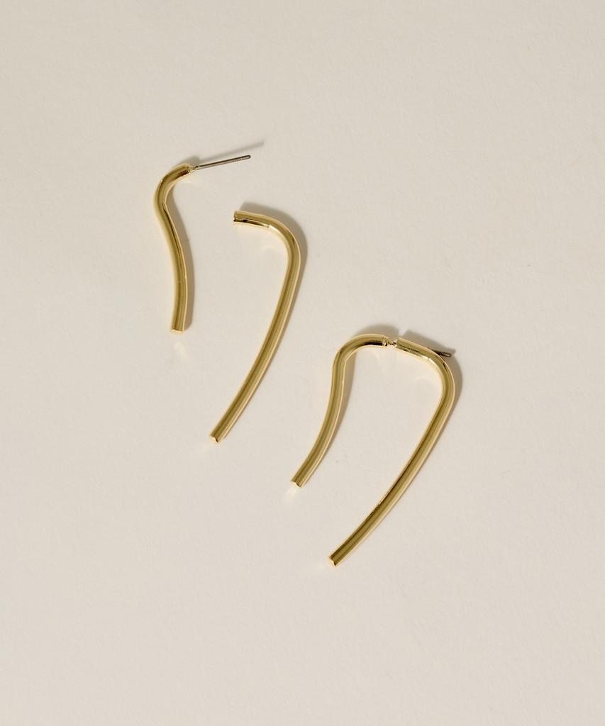 Novice Tokyo Bicolor Linear Drop Pierce / Gold