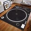 Alfombra Impresa para Tocadiscos de Vinilo para Dormitorio, Sala de Estar, Mesita de Noche, Sofá, Felpudo, Decoración Moderna para el Hogar, Alfombra de Área, Tamaño Grande
