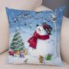 50 Style Merry Christmas Cushion Cover Decor Cute Cartoon Santa Claus Snowman Pillow Case Soft Plush Pillowcase for Sofa Home