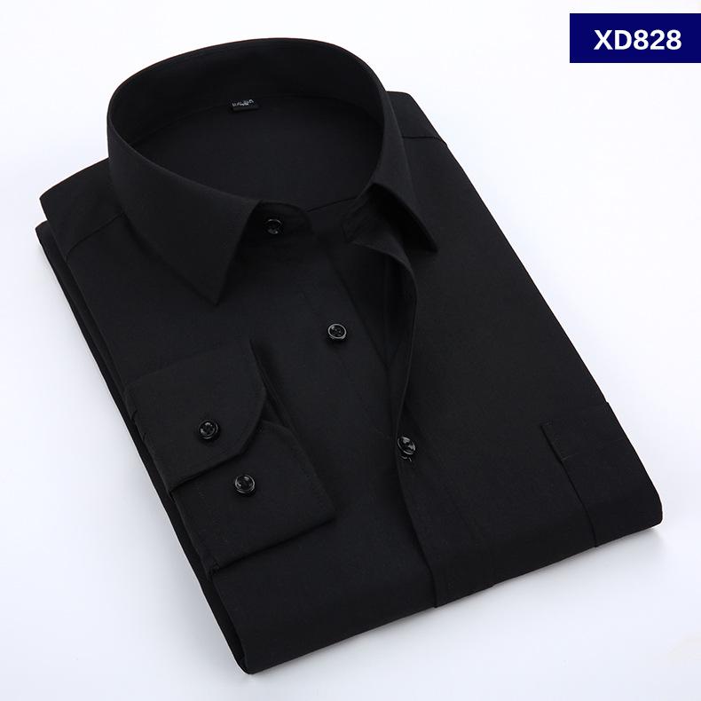 Men's White Long Sleeve Business Shirt - Spring/Autumn Formal Korean Style