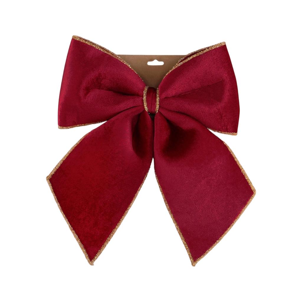 Christmas Decorations High-end Gold Velvet Bow Christmas Flocking Bow Large Red