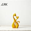 Artistic Cat Figurine 3D Printed Couple Sculpture, Abstract Double Figurine, Minimalist Desktop Statue Modern Decoration for Table, Aesthetic