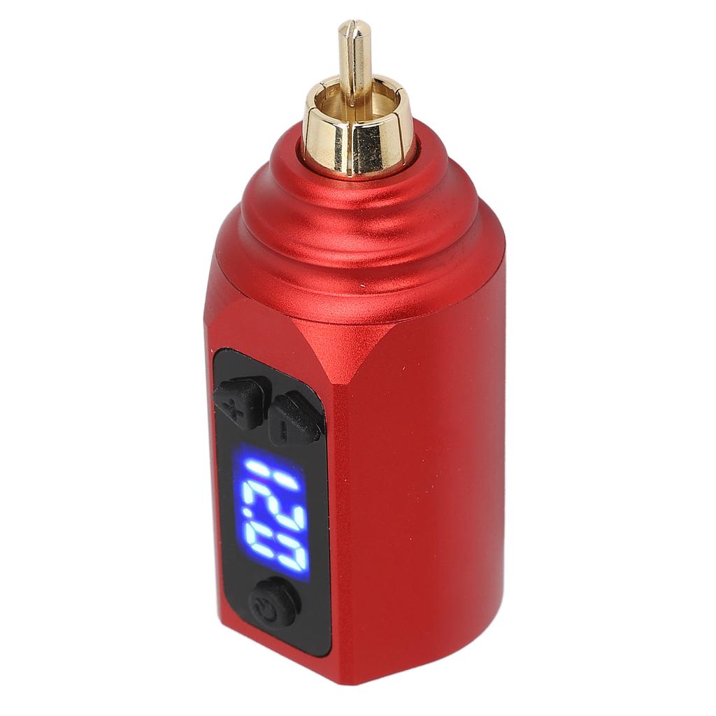 Tattoo Wireless Power Supply LED Display USB Rechargeable 1500mAh Tattoo Pen Battery Adjustable Voltage RCA Power Supply Red