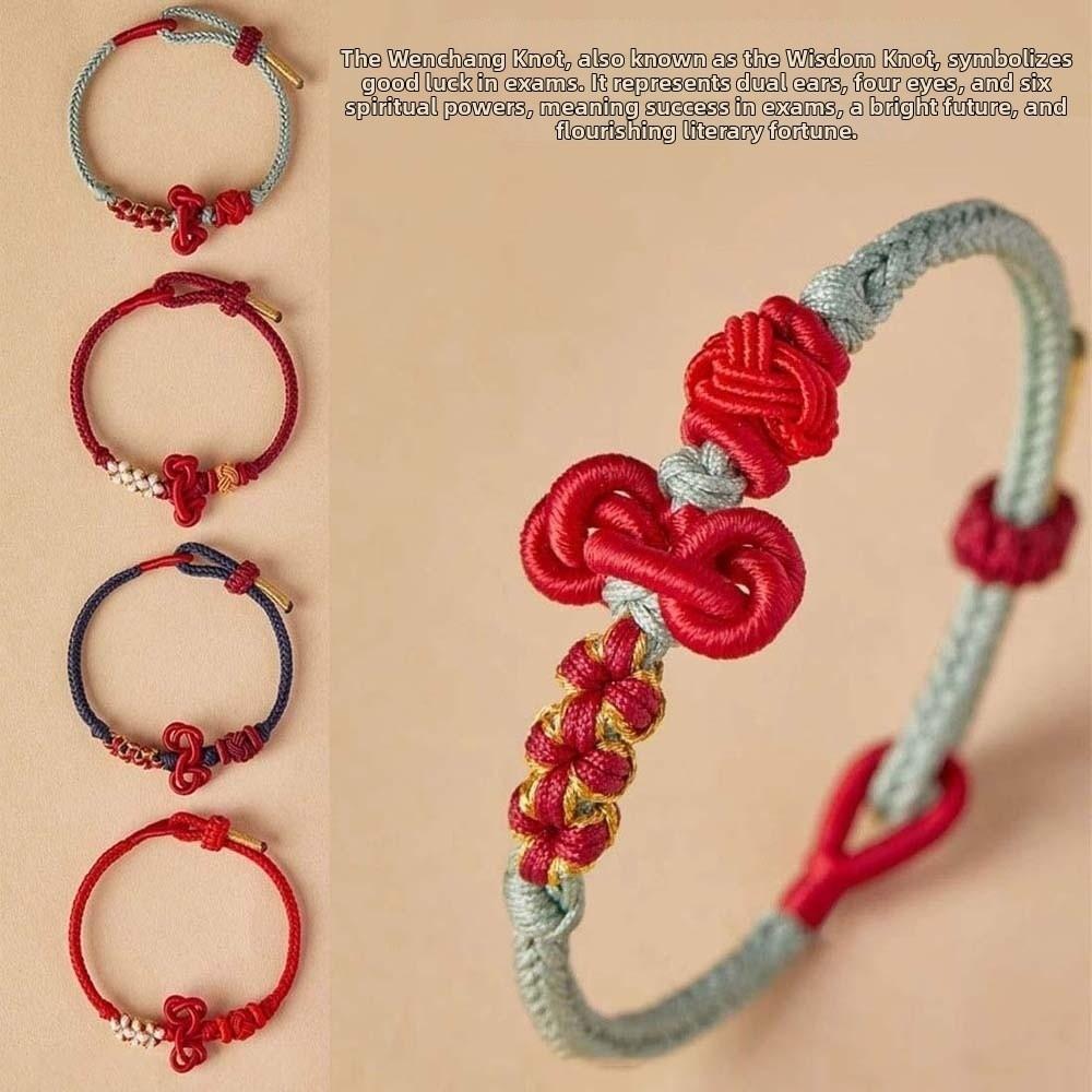 Fortunate Ornaments Exam Success Woven Bracelet Personality Chinese Knot Bangle Party