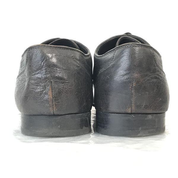 Italy Made/HUGO BOSS/Leather Long Nose Plain Toe Shoes/6.5/25.0-25.5/Brown/BROWN/Business Dress Shoes(USED)