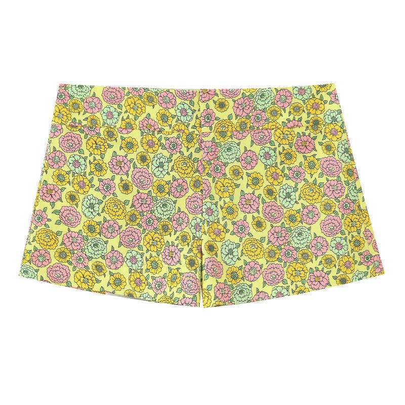 2026 Spring European Style Floral Poplin Top & Shorts Set Large