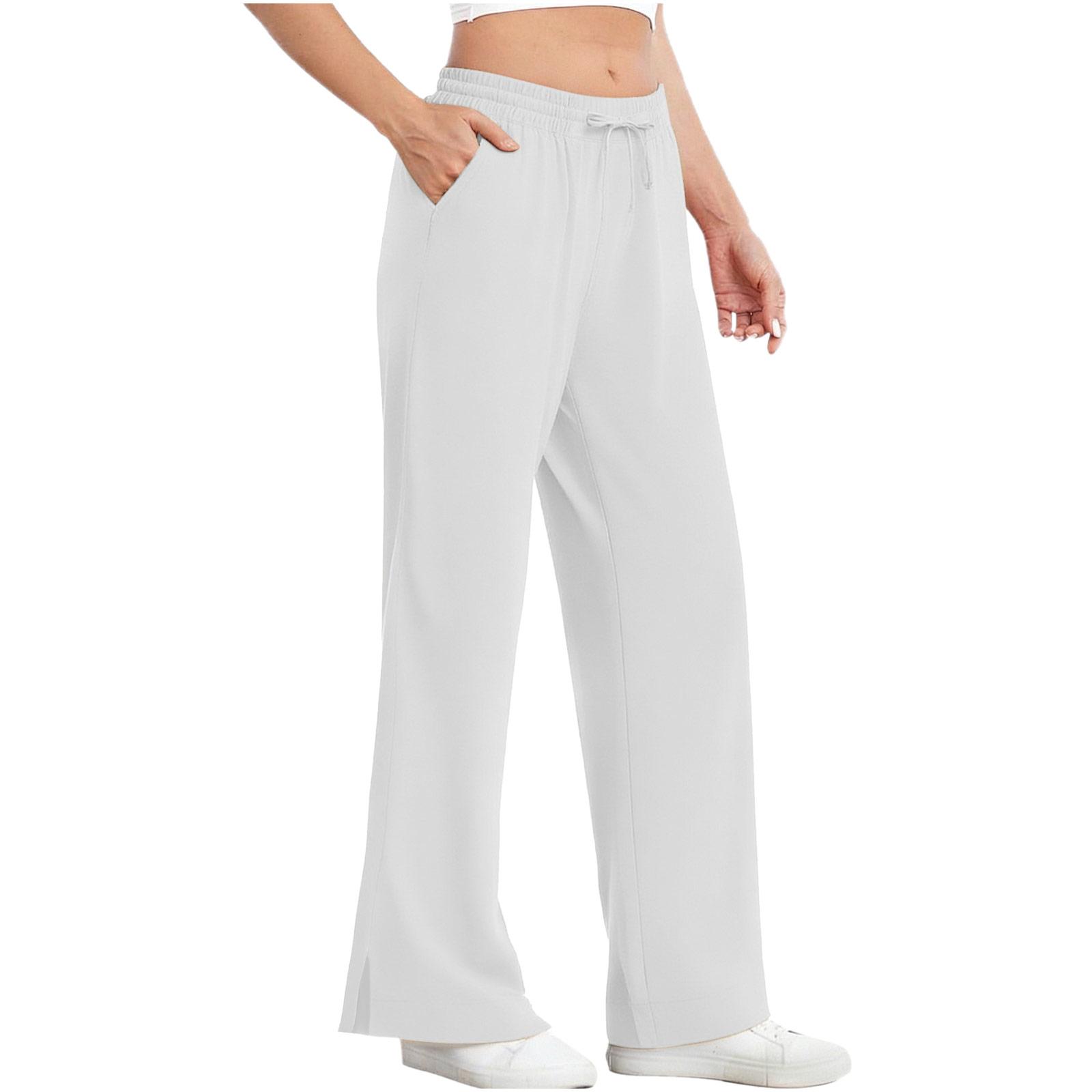 

Women s Color Loose-fitting Versatile High-waisted Casual Sun-protective Pants XL білий