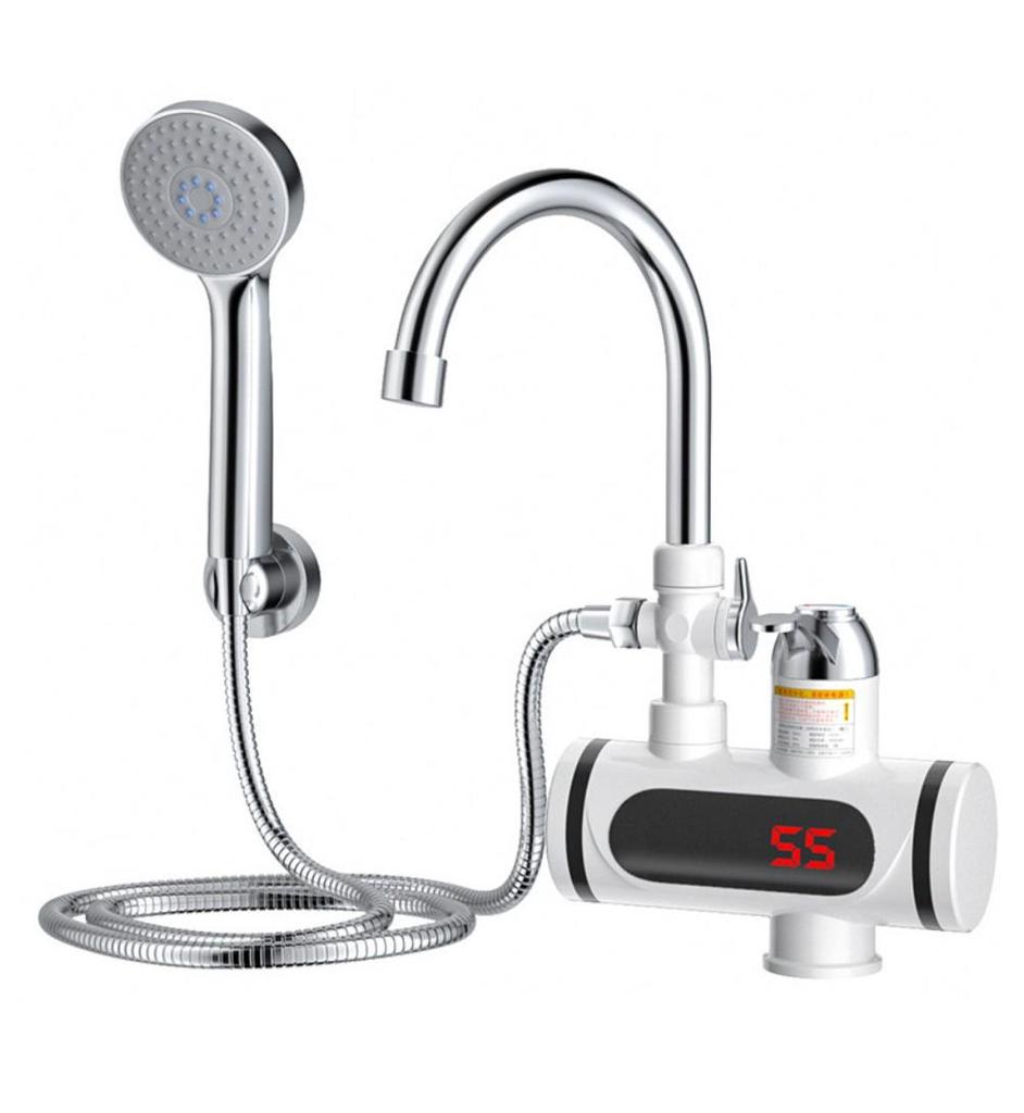 Natychmiastowy Elektryczny Kran Bojler z Cyfrowym Wyświetlaczem do Pryszniców Gorącej i Zimnej Wody