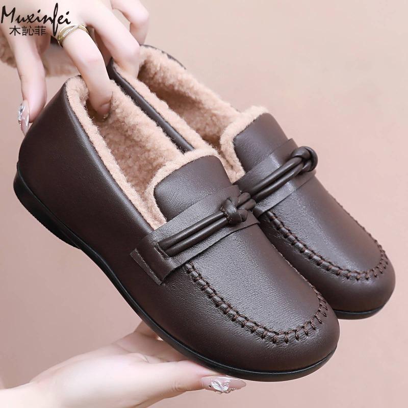 Winter Women's Cotton Boots New Anti Slip Waterproof Cotton Shoes Fashionable Versatile Casual Lefu Cotton Shoes