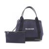 Used NAVY CABAS S Navy Cabas Tote Bag 339933 K9H1N Canvas Leather Navy Black Used Women