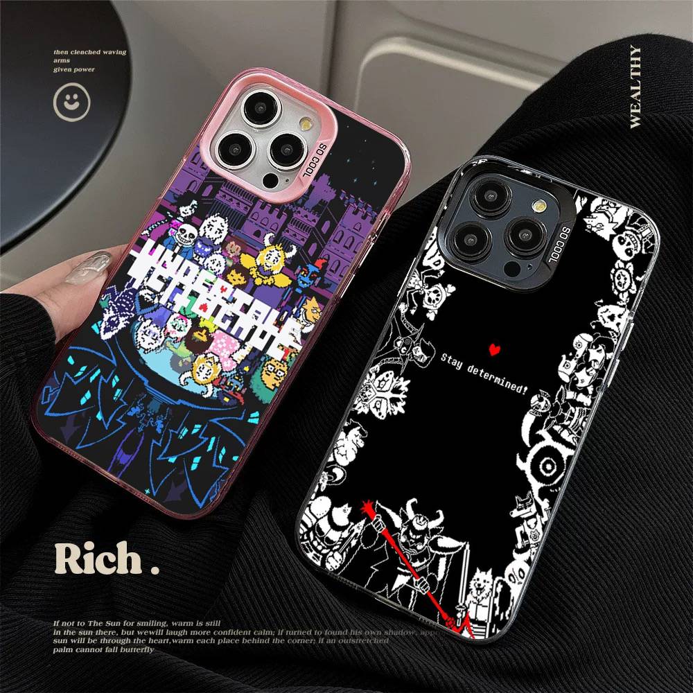 U-Undertale Game Phone Case Color Silver Shell For IPhone 17 16 15 14 13 12 11 Pro Max Plus