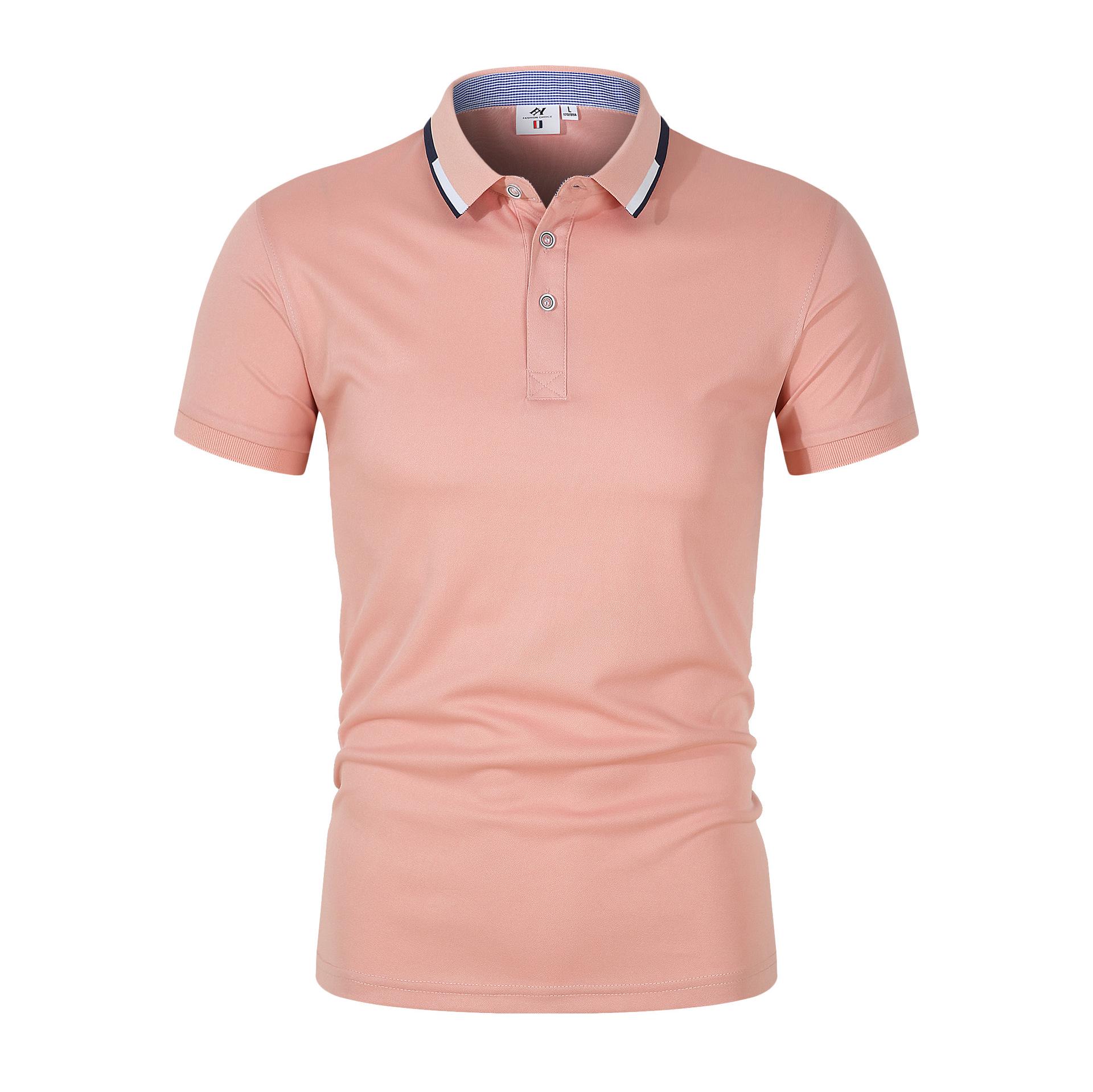 

2024 Men s Jacquard Polo Shirt - Logo Print, Short Sleeve Casual/Workwear 3XL розовый