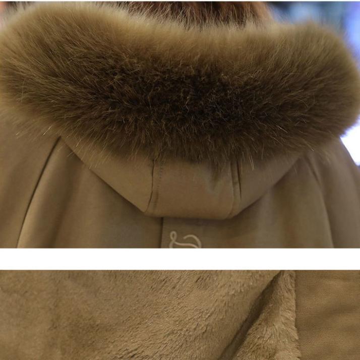 Plush Cotton Coat Coat, Women's Winter New Style, Thick Wool Collar, Embroidery Explosion, Medium Length Style, Overcome