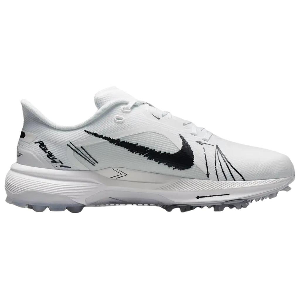 Nike Pegasus 1 Golf Comfortable Waterproof Supportive Golf Shoes Unisex Sneaker White Silver IR3241-100