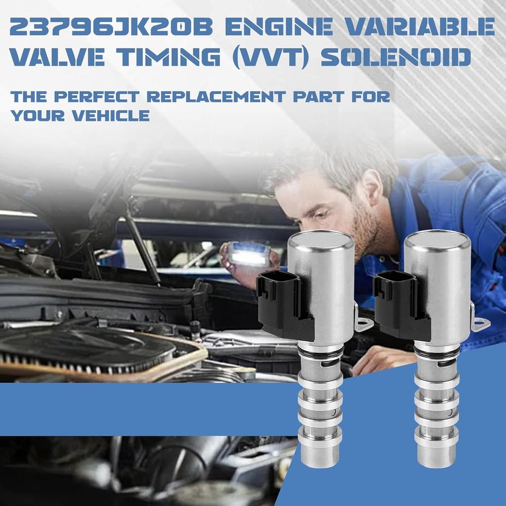 2 PCS Engine Variable Valve Timing (VVT) Solenoid 23796JK20B for EX35 G25 G37 Q50 QX70 370Z GT-R M35 FX37 FX35 EX35