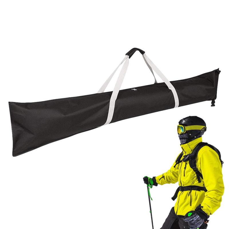 Waterproof Ski Bag Skis Storage Bag for Outdoor Camping Travel Fit Skis Up to 185 cm Durable Handle Ski and Snowboard Equipment nero