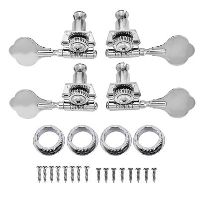 2L2R Bass String Tuning Pegs Open Tuners Zinc Alloy Machine Heads Silver