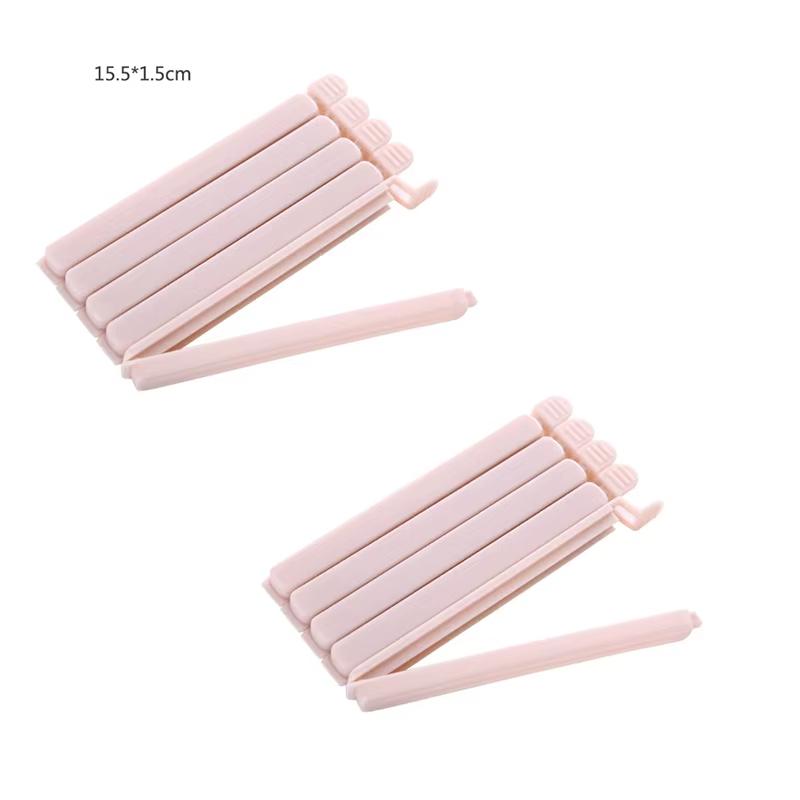 10Pcs Food Bag Sealing Clips Plastic Bag Colorful Sealing Clips for Kitchen Snack Coffee Potato Chip Food Storage Bag