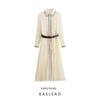 Kaslead New Arrival Women's Clothing Fashion Style Fashion Minimalist with Belt Pleated Dress 4387021