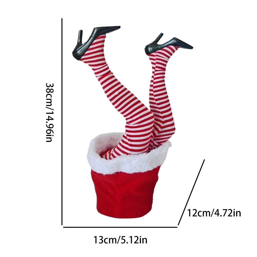 Christmas Tree Decorations Elfs Legs Soft Christmas Stuffed Legs Tree Top Decoration Swinging Foot Christmas Tree Ornament